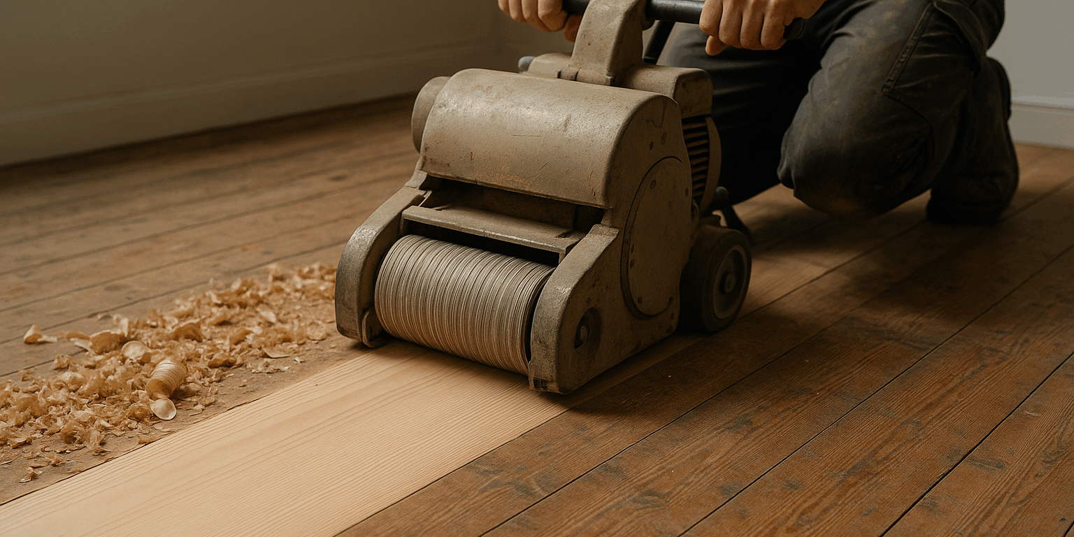 Illustration af Afhøvling gulv: Hvornår er det den rette løsning for dit hjem?