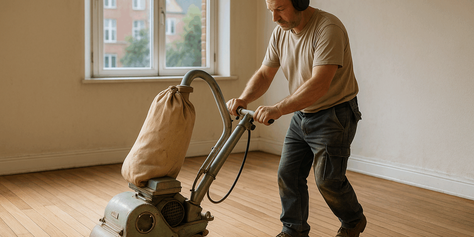 Illustration af Gulvafslibning i Aarhus: Derfor bør du vælge en lokal ekspert