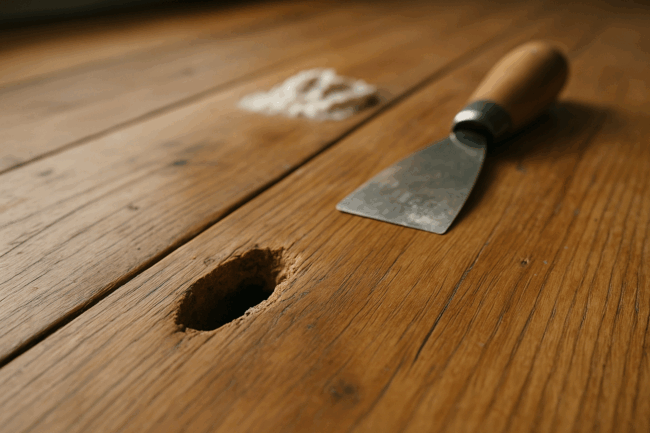 Illustration af Huller i trægulv: Hvordan opstår de, og hvad kan du gøre ved dem?