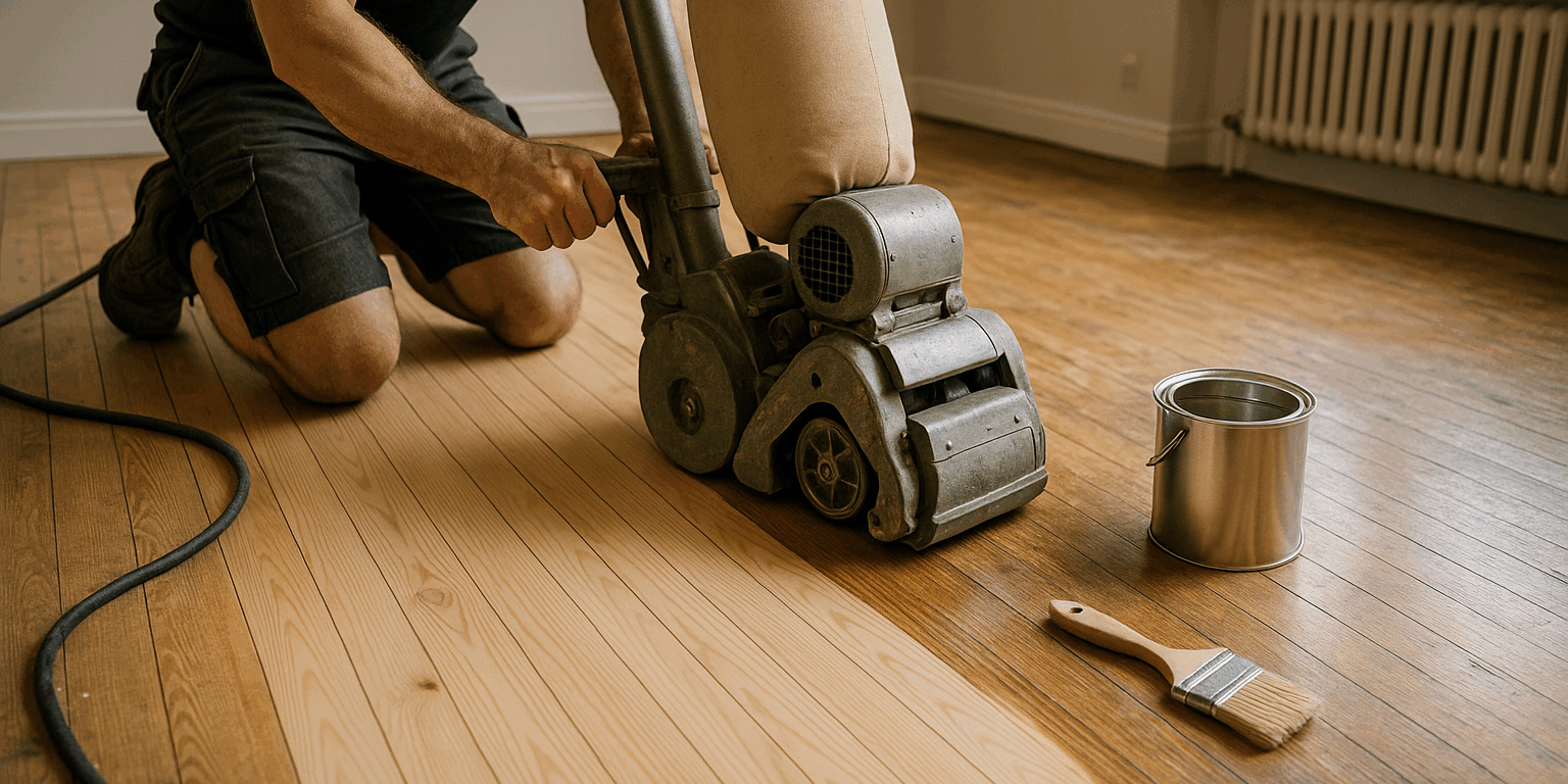 Hvad koster gulvafslibning og lakering? Få styr på priser og faktorer her Illustration af Hvad koster gulvafslibning og lakering? Få styr på priser og faktorer her