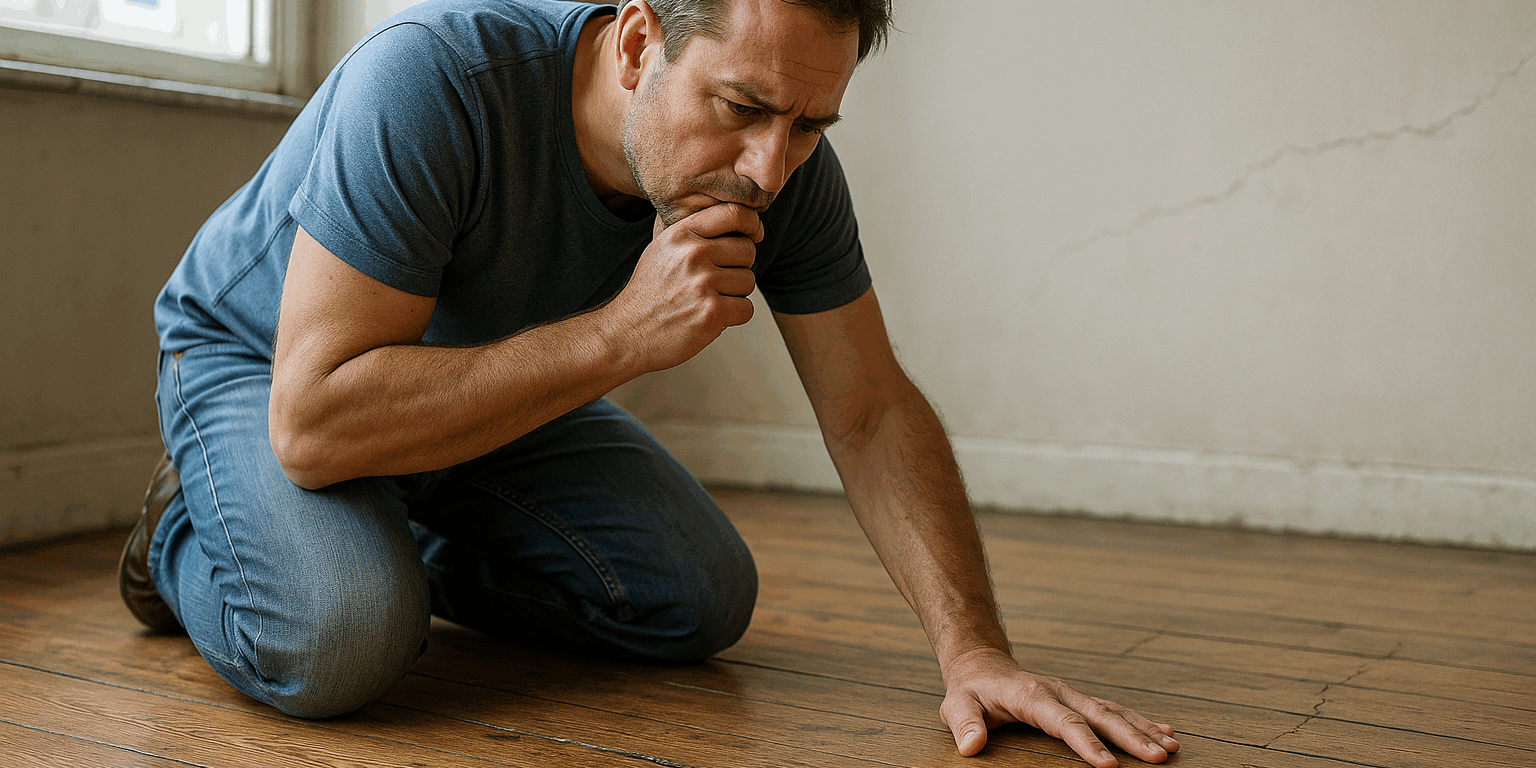 Hvordan løser du et ujævnt trægulv? Få ekspertråd og løsninger her Illustration af Hvordan løser du et ujævnt trægulv? Få ekspertråd og løsninger her