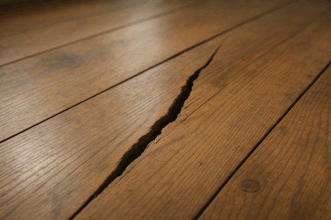 Illustration af Hvordan undgår og reparerer du revner i trægulv: En guide til vedligeholdelse og forebyggelse