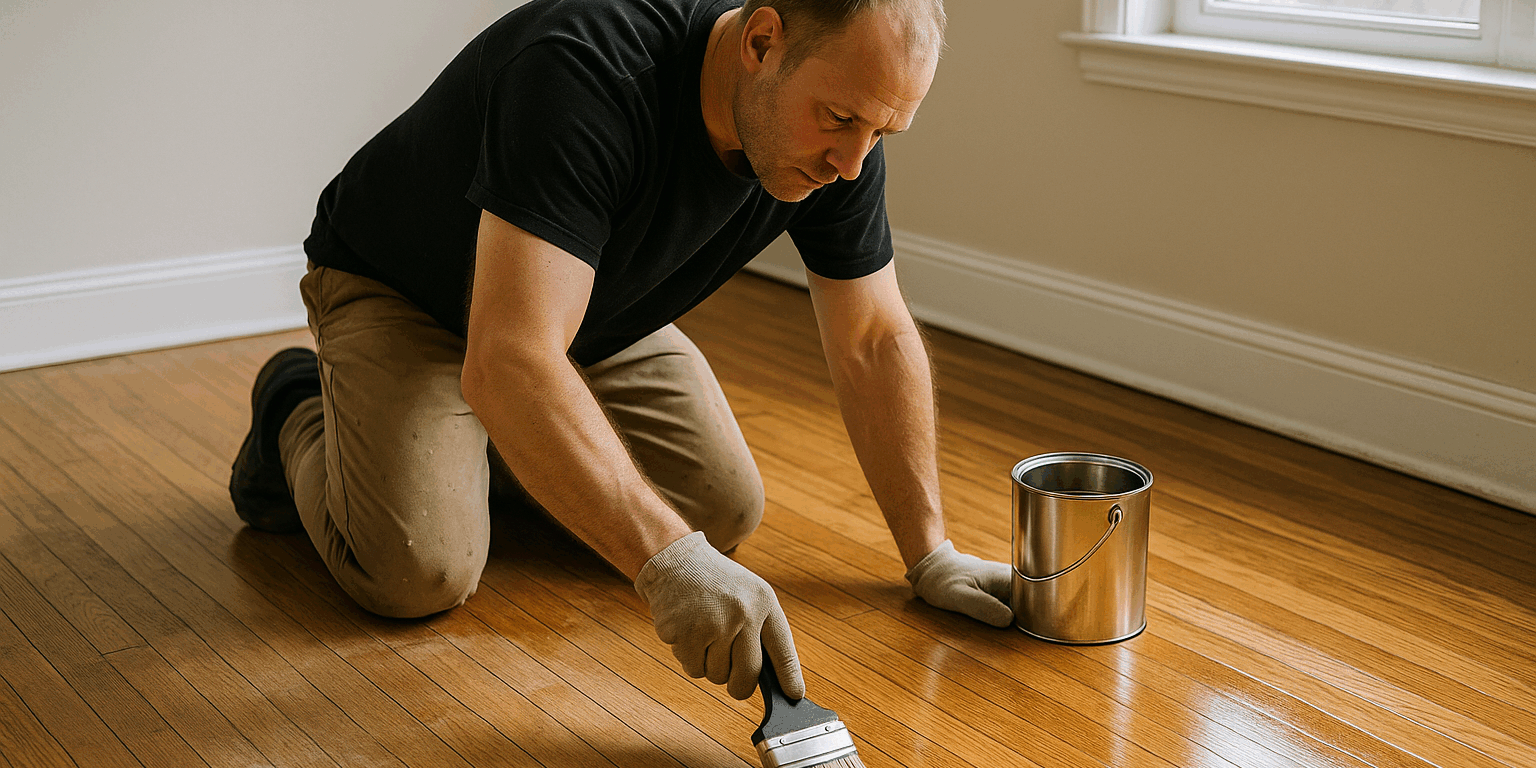 Lakering af gulv uden slibning: Er det en holdbar løsning? Illustration af Lakering af gulv uden slibning: Er det en holdbar løsning?