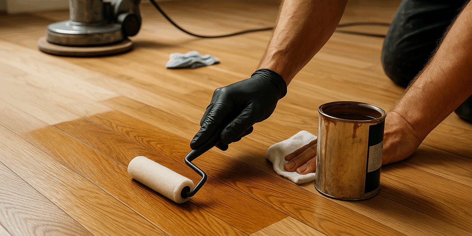 Illustration af Sådan sikrer du dit trægulv med oliebehandling: En trin-for-trin guide