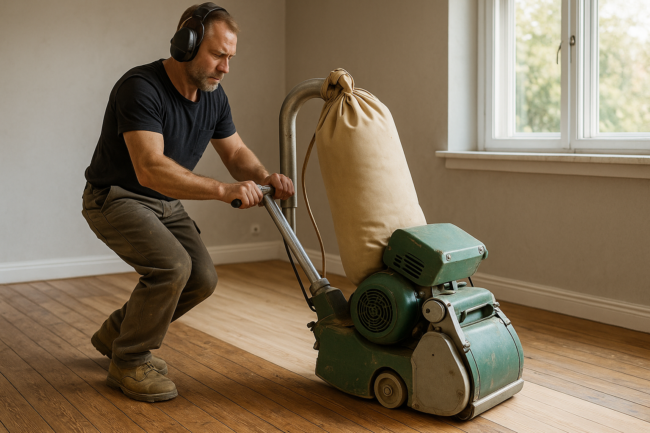 Illustration af Afslibning af trægulve: Sådan får du dit gulv til at stråle igen