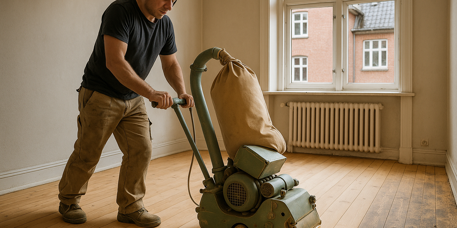 Illustration af Gulvafhøvling i Aarhus: Hvornår er det den rette løsning for dit hjem?