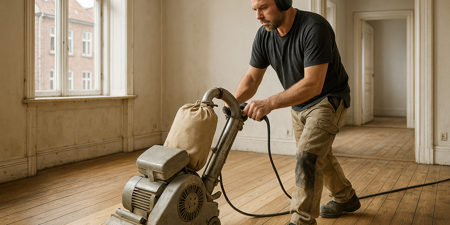 Illustration af Gulvafslibning i Århus: Hvorfor vælge en lokal ekspert til dit projekt?