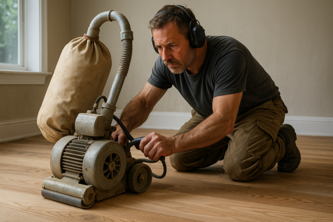 Illustration af Gulvafslibning i Lystrup: Vælg lokal ekspertise for smukke og holdbare gulve