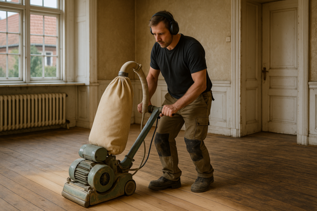 Illustration af Gulvafslibning i Mårslet: Ekspertservice til dit hjem