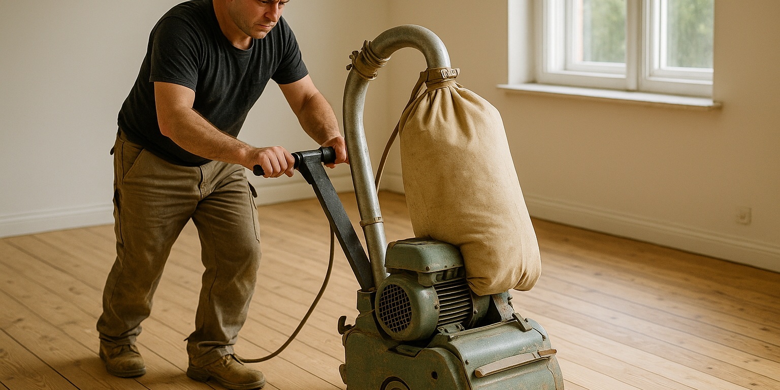 Gulvafslibning i Trige: Sådan forvandler vi dine slidte gulve til nye Illustration af Gulvafslibning i Trige: Sådan forvandler vi dine slidte gulve til nye