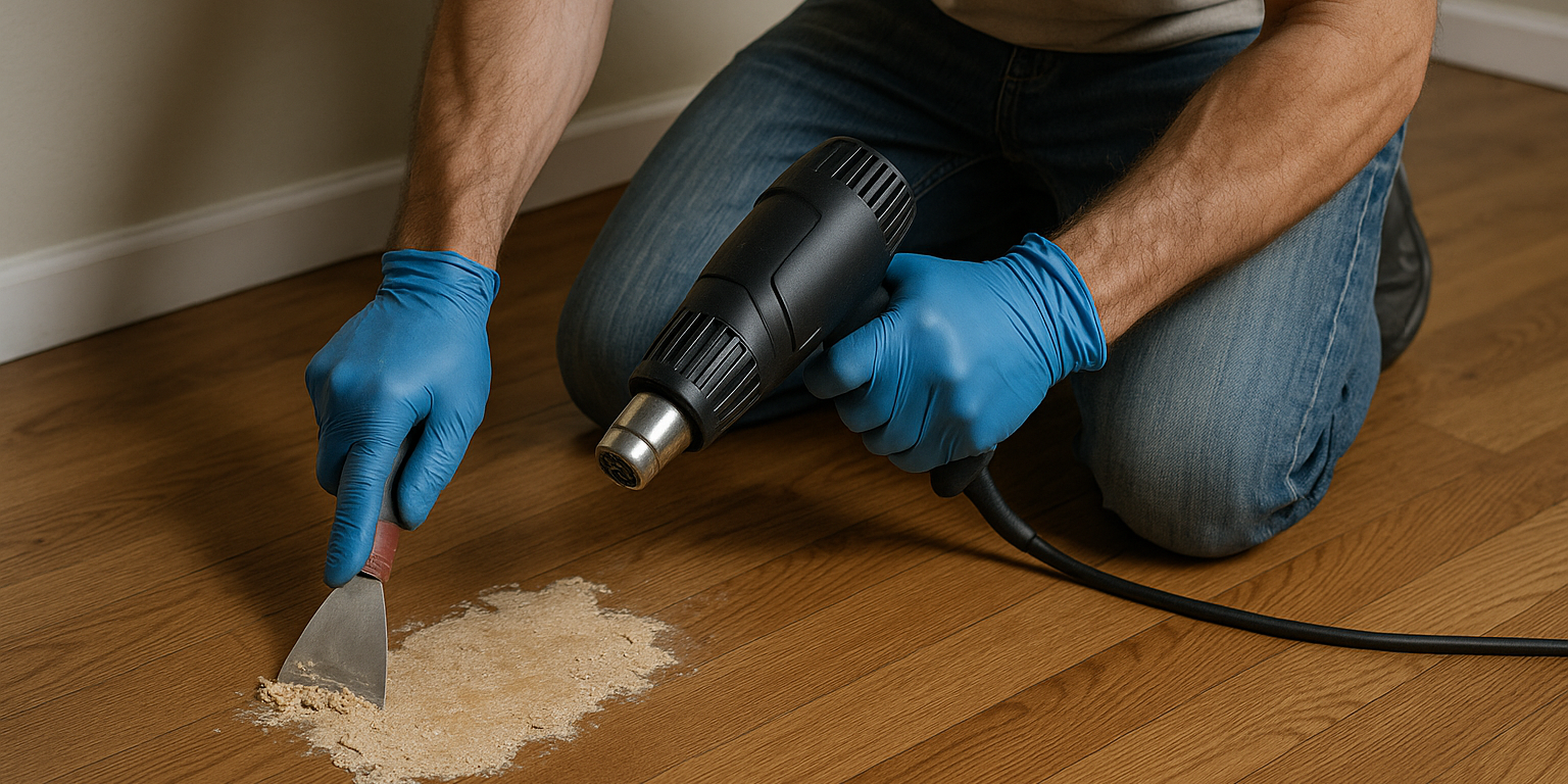 Illustration af Hvad fjerner limrester effektivt fra dine gulve?