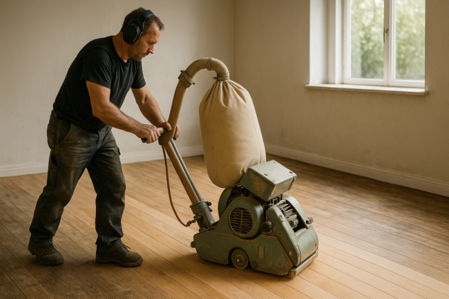 Illustration af Hvad koster det at få slebet et gulv? En guide til prisfaktorer og muligheder