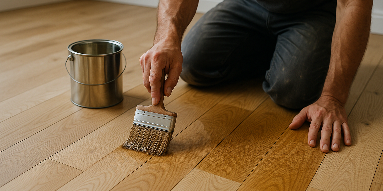Illustration af Sådan vælger du den rette efterbehandling af trægulve: En guide til olie, lak, sæbe og lud