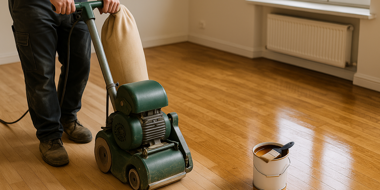 Illustration af Slibning af gulv og lakering: Sådan opnår du et smukt og holdbart resultat