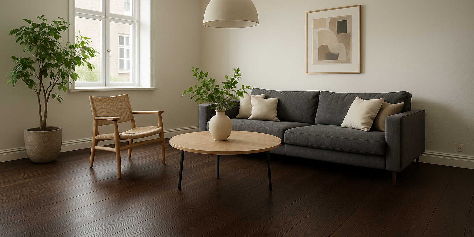 Illustration af Mørkt gulv: Skab dramatisk elegance i dit hjem