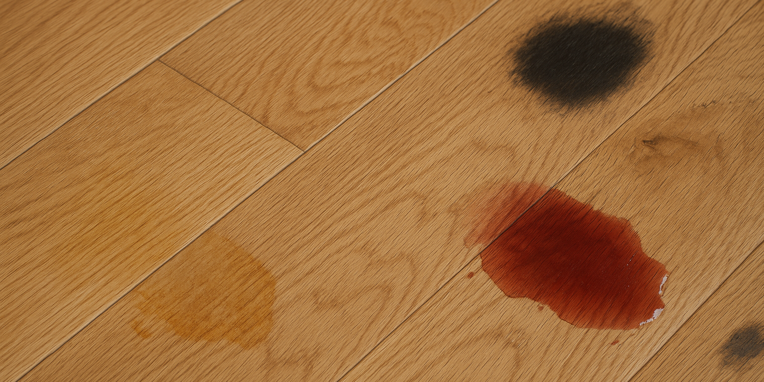 Illustration af Pletter på trægulv: Sådan fjerner du dem effektivt og skånsomt