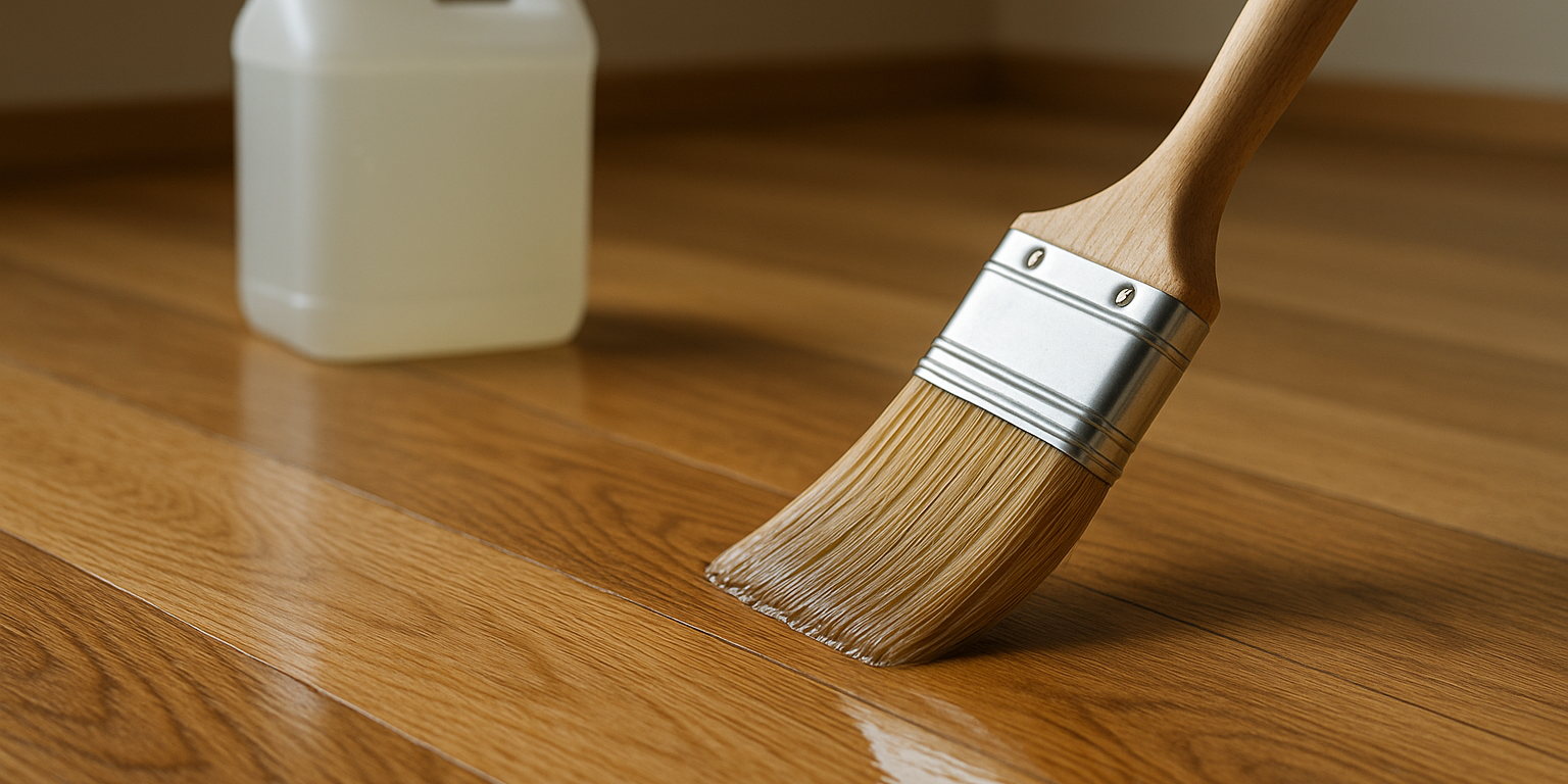 Vandbaseret gulvlak: Miljøvenlige fordele og praktiske anvendelser Illustration af Vandbaseret gulvlak: Miljøvenlige fordele og praktiske anvendelser