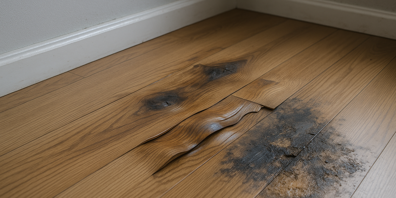 Illustration af Fugtskader i gulv: Sådan opdager og forebygger du problemer i tide