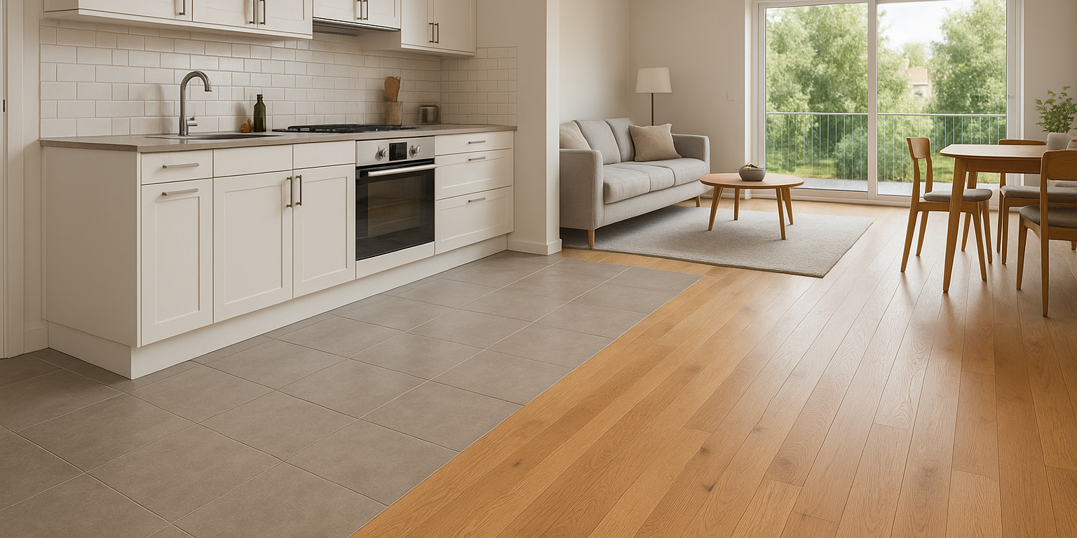 Gulv i køkken alrum: Sådan vælger du det perfekte gulv til dit åbne rum Illustration af Gulv i køkken alrum: Sådan vælger du det perfekte gulv til dit åbne rum