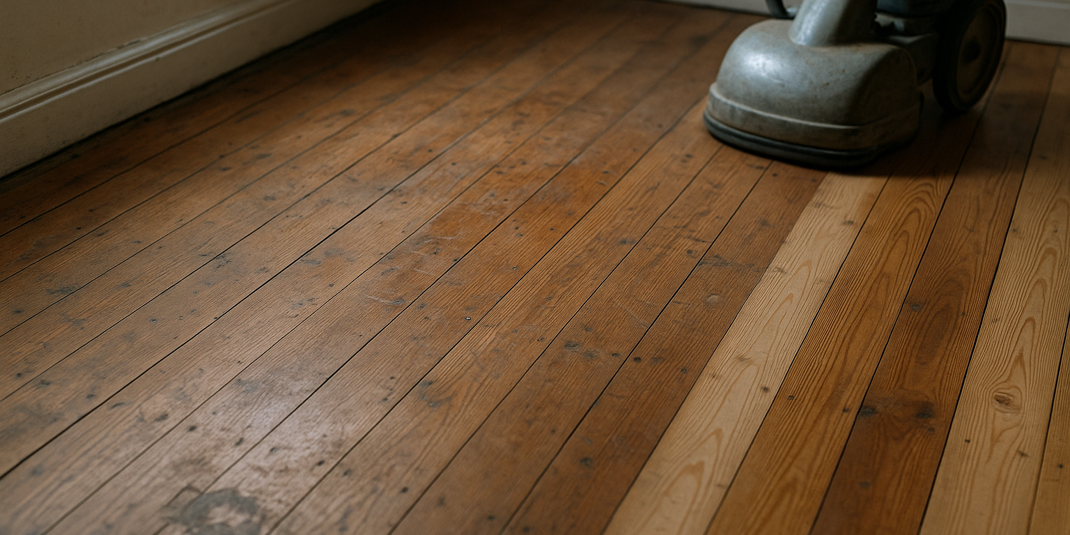 Illustration af Kan et trægulv blive pænt igen? Sådan genskaber du det flotte look