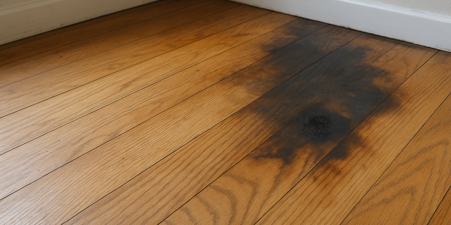 Illustration af Misfarvning af trægulv: Sådan genopretter du dit gulvs naturlige skønhed