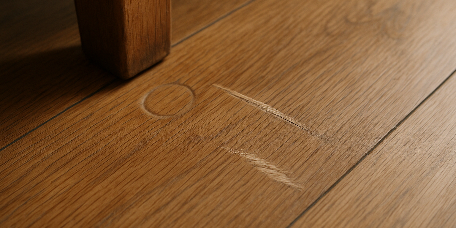 Sådan fjerner du møbelmærker i trægulv: Effektive metoder og tips Illustration af Sådan fjerner du møbelmærker i trægulv: Effektive metoder og tips