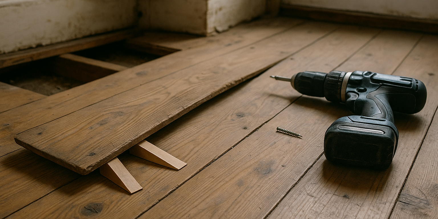 Illustration af Gulv der gynger: Sådan løser du problemet effektivt