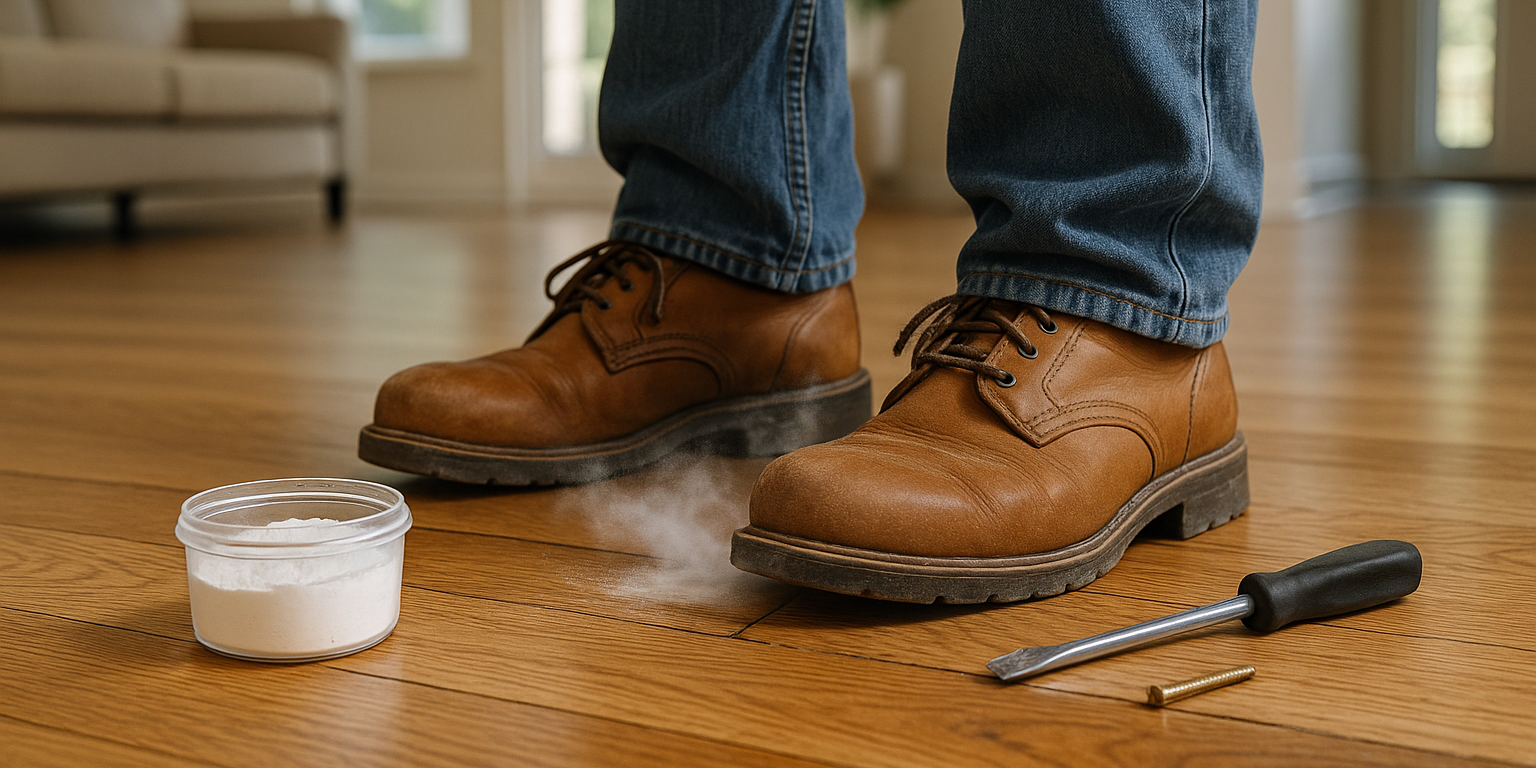 Illustration af Knirkende parketgulv: Sådan løser du problemet effektivt