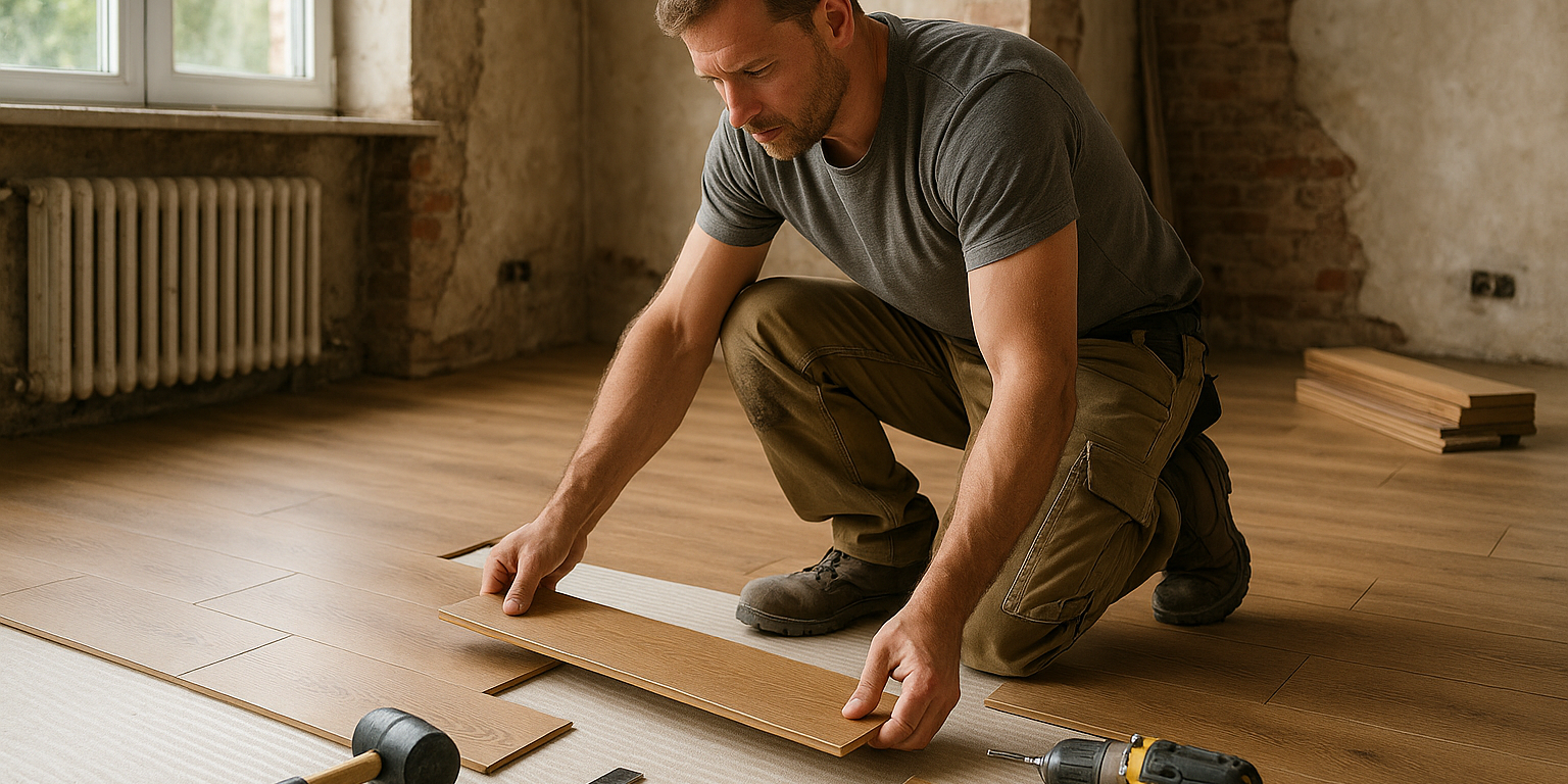 Illustration af Nyt gulv ved husrenovering: Sådan vælger du det rette materiale til dit hjem