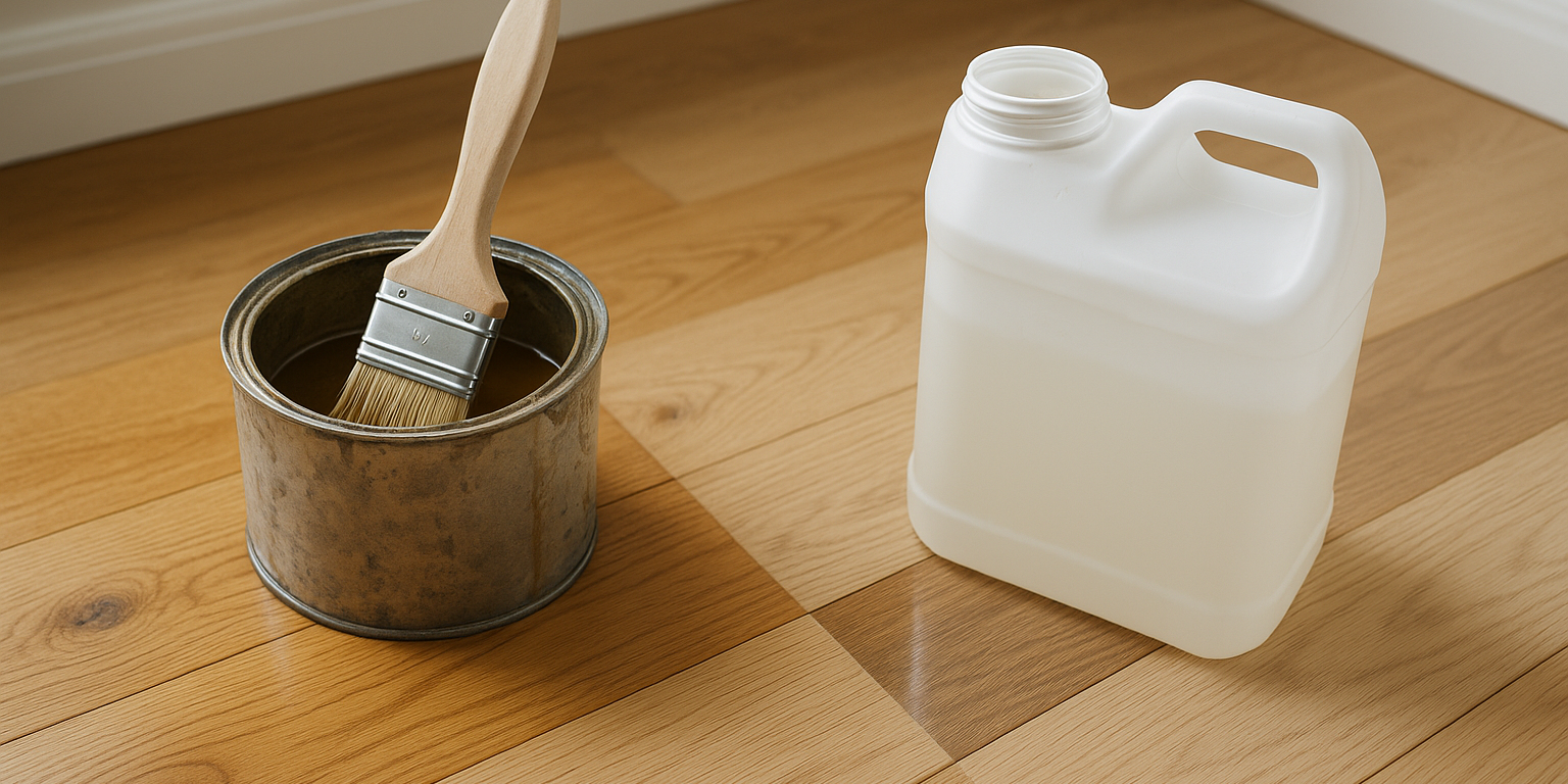 Olie eller lak på trægulv: Hvad er det bedste valg for dit hjem? Illustration af Olie eller lak på trægulv: Hvad er det bedste valg for dit hjem?