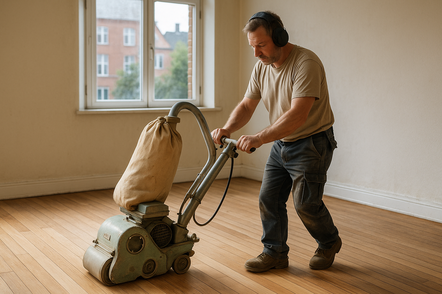 Illustration af Gulvafslibning i Aarhus: Derfor bør du vælge en lokal ekspert