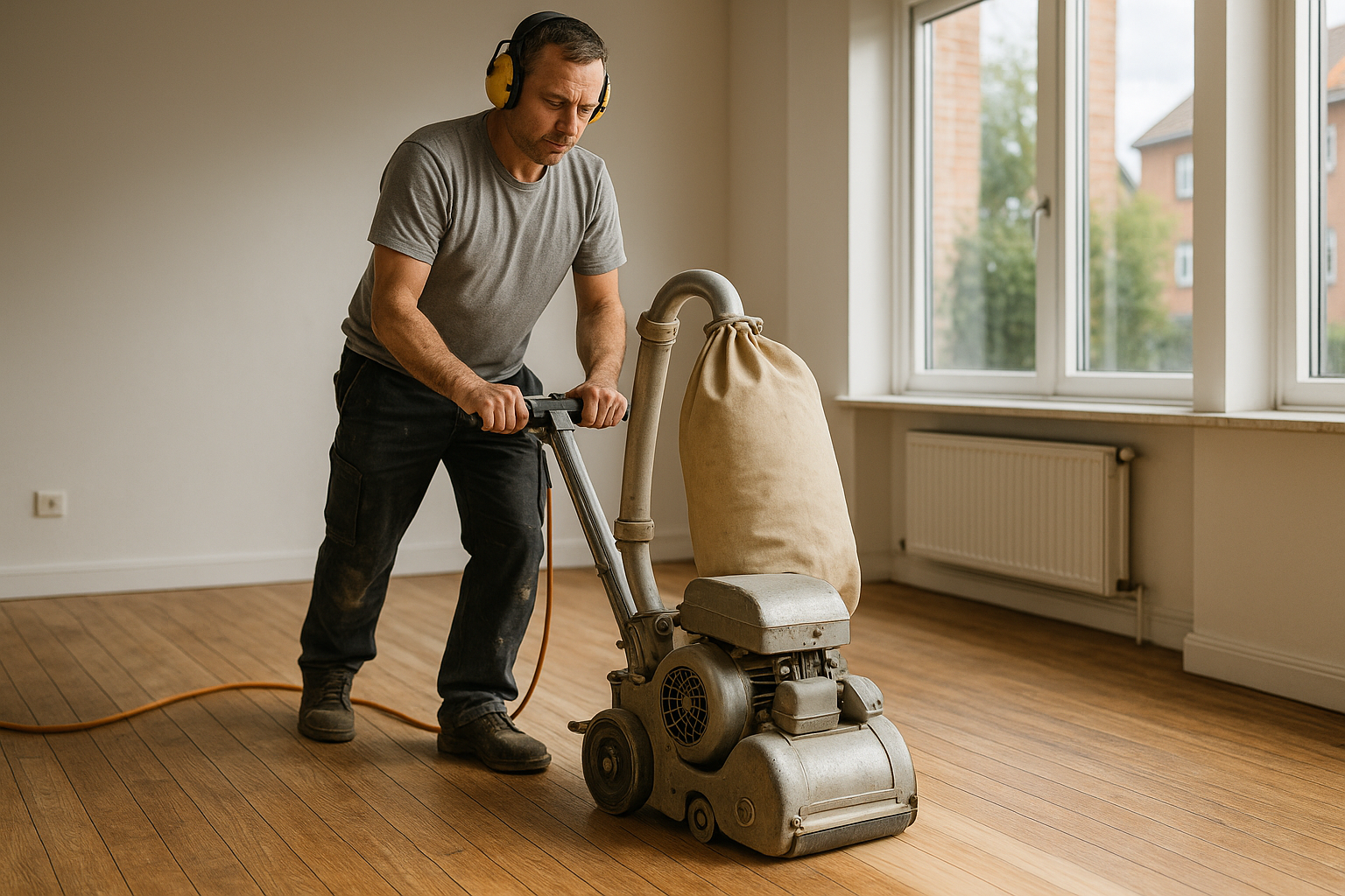 Illustration af Gulvafslibning i Aarhus: Derfor er professionel hjælp det bedste valg