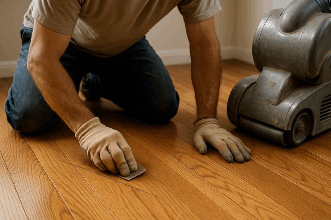 Illustration af Hvordan fjerner man ridser i trægulv: Tips til både DIY og professionel hjælp
