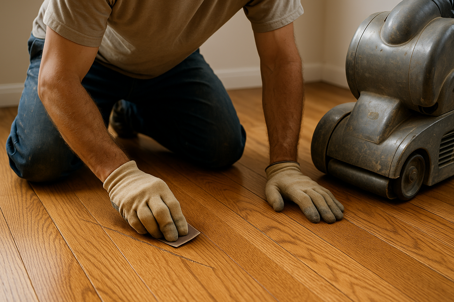 Illustration af Hvordan fjerner man ridser i trægulv: Tips til både DIY og professionel hjælp