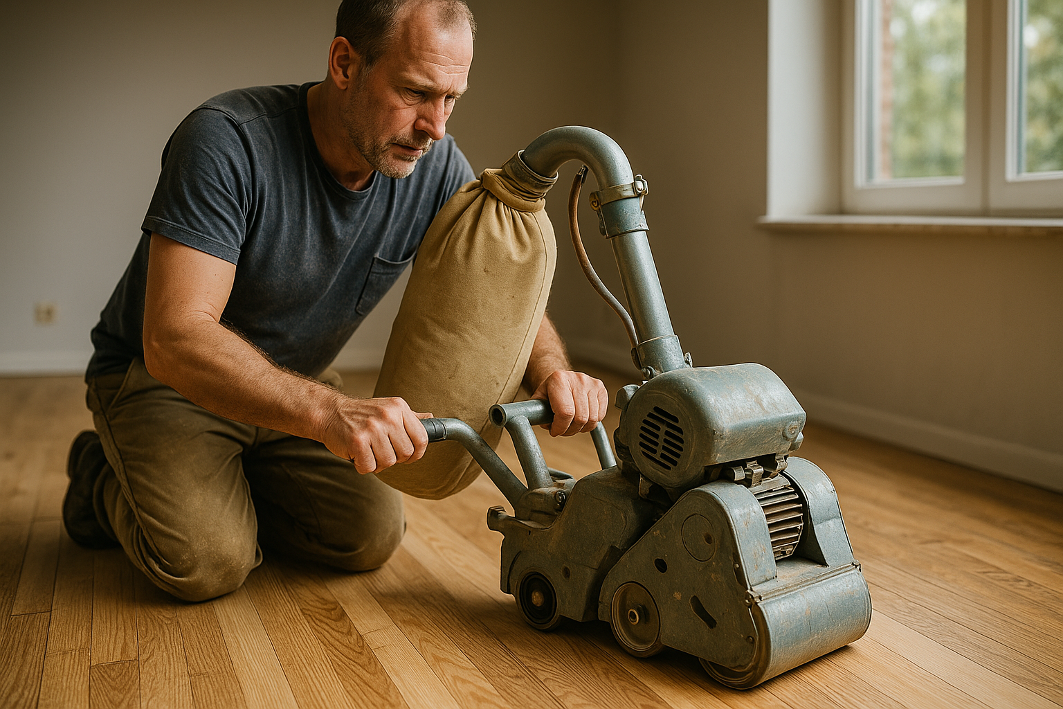 Illustration af Gulvafslibning i Tilst: Hvordan vurderer du dit gulvs tilstand?