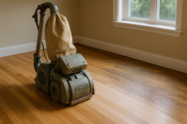 Illustration af Hvad er prisen på gulvafhøvling? Få overblik over omkostningerne her