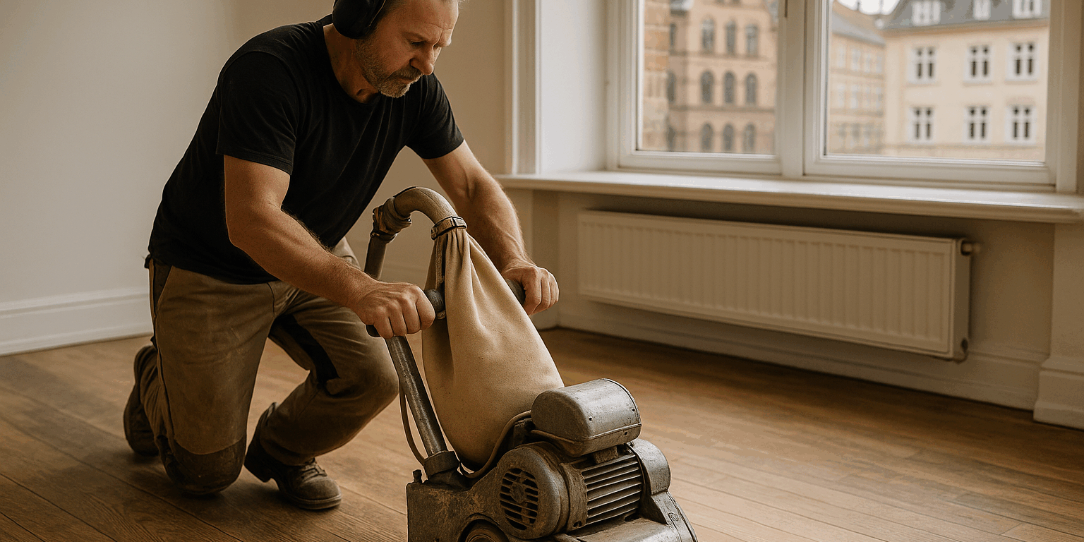 Illustration af Slibning af gulv i Aarhus: Sådan vælger du den rette professionelle hjælp