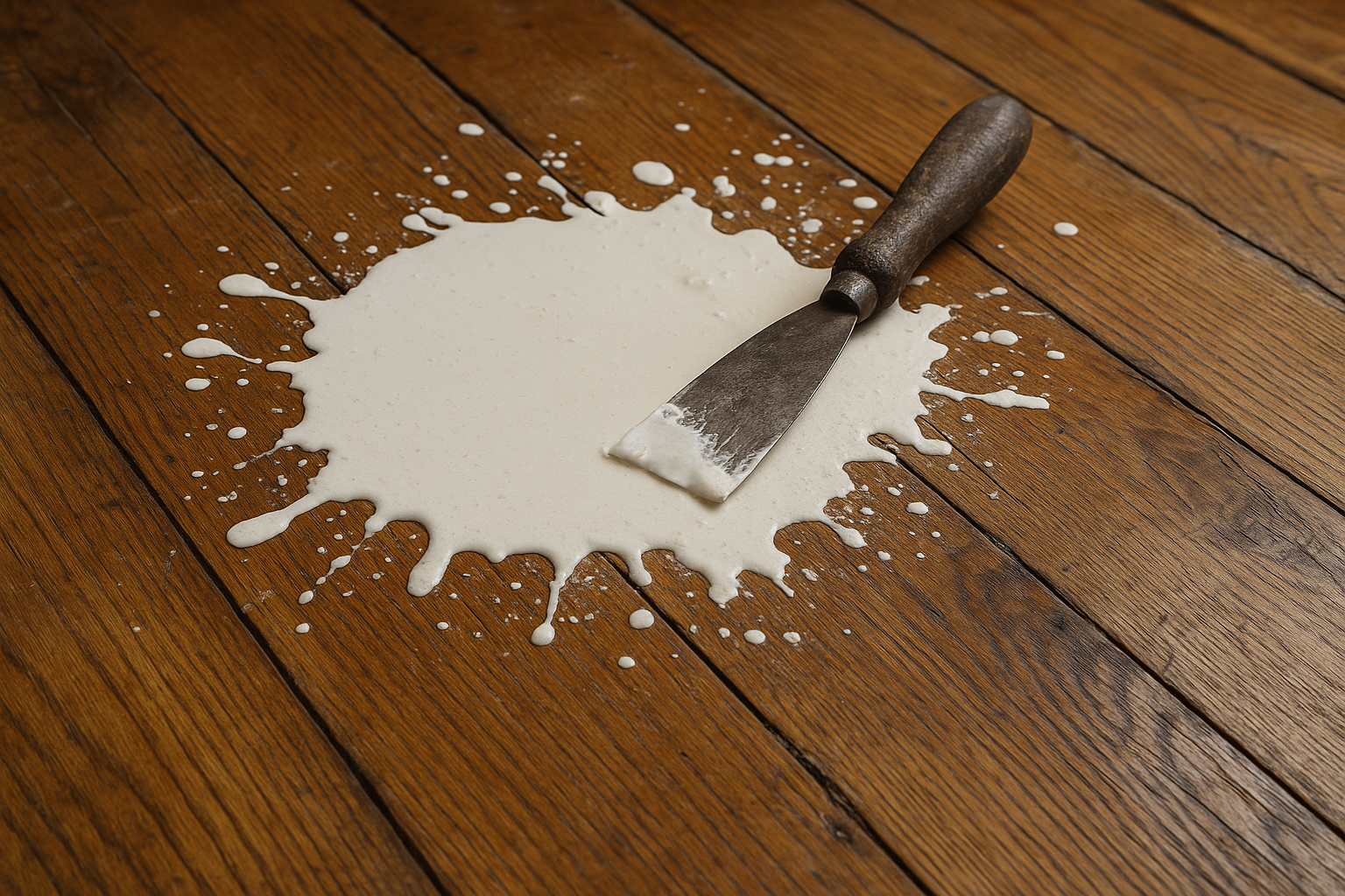 Illustration af Fjern maling fra trægulv: Sådan genskaber du gulvets naturlige skønhed