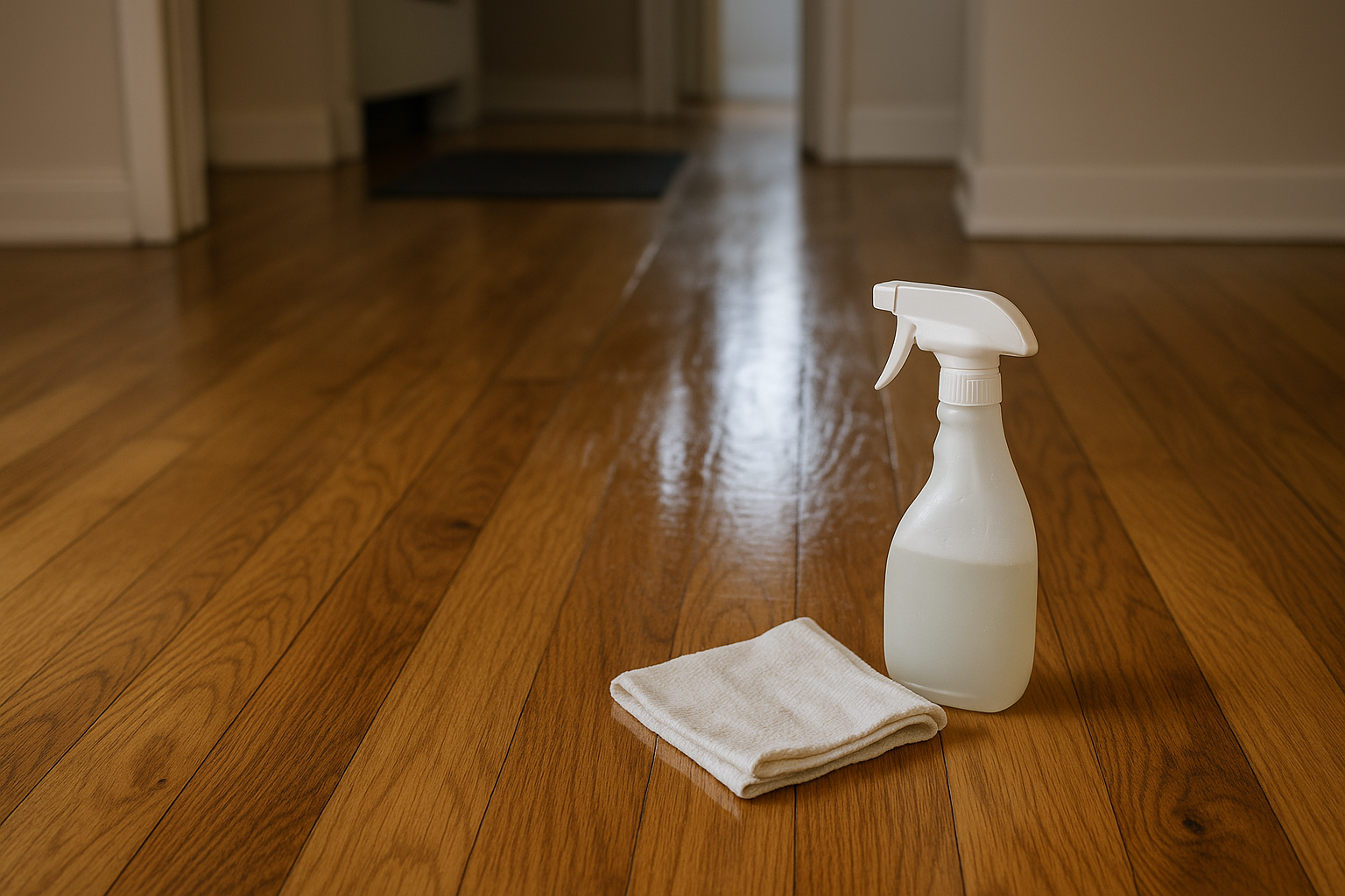 Illustration af Hvad gør man ved glatte trægulve? Effektive løsninger til et mere skridsikkert hjem