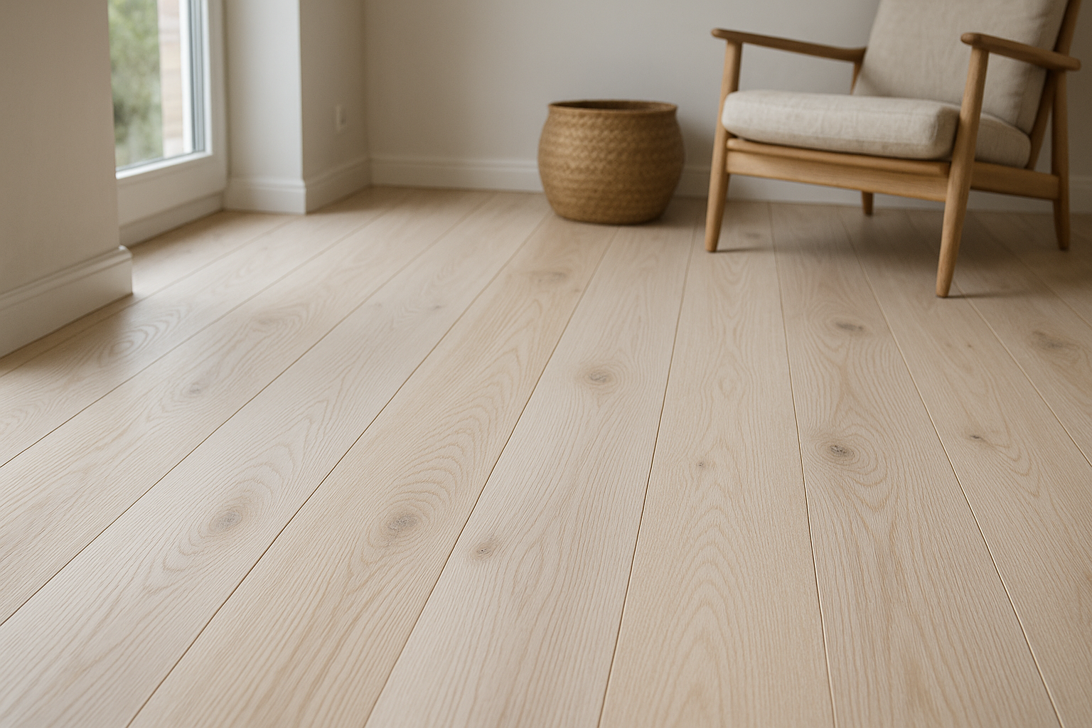 Illustration af Hvidolieret gulv: Sådan skaber du et lyst og nordisk udtryk i dit hjem