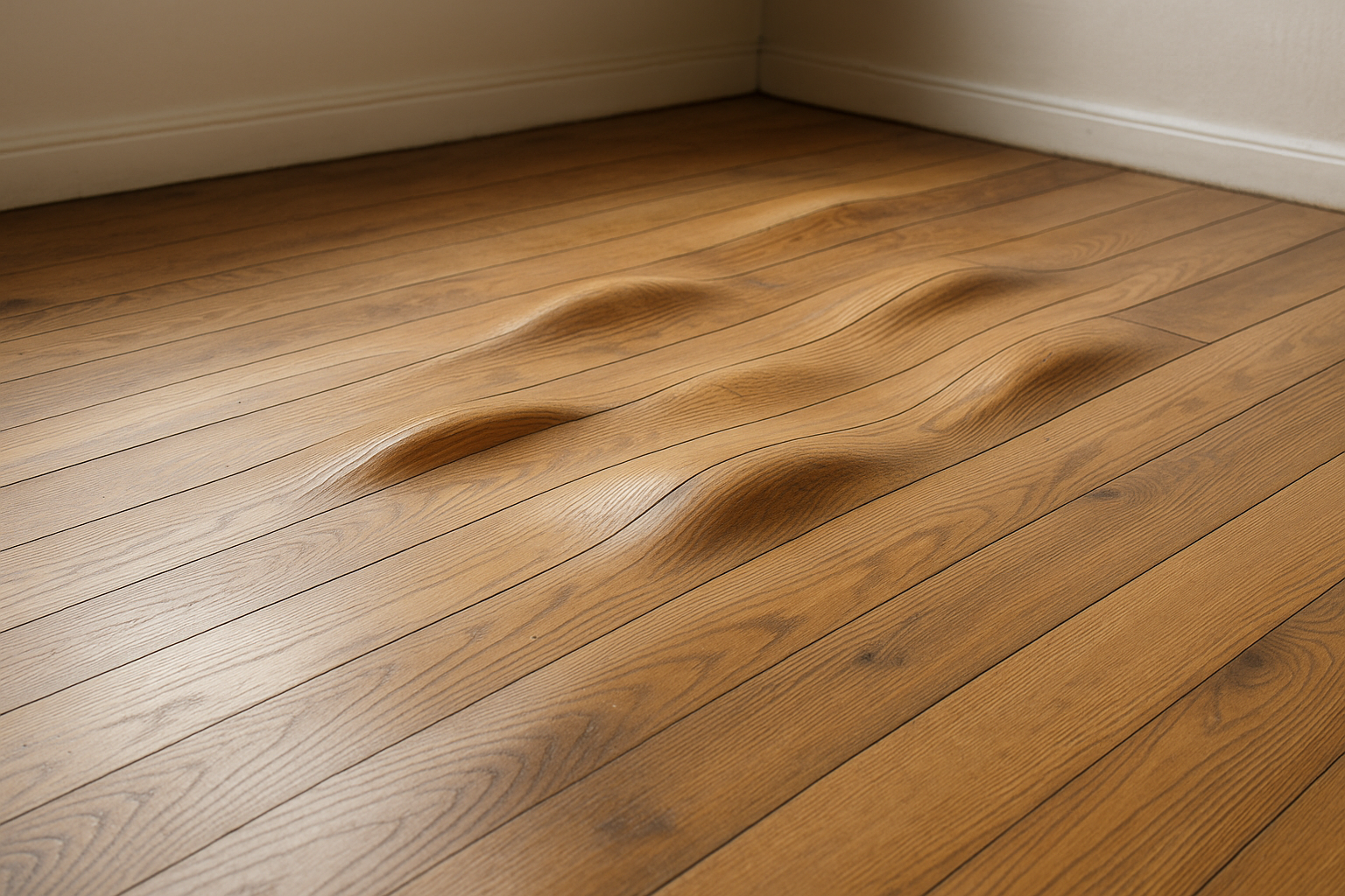 Illustration af Bølger i trægulv: Hvordan identificerer og løser du problemet?