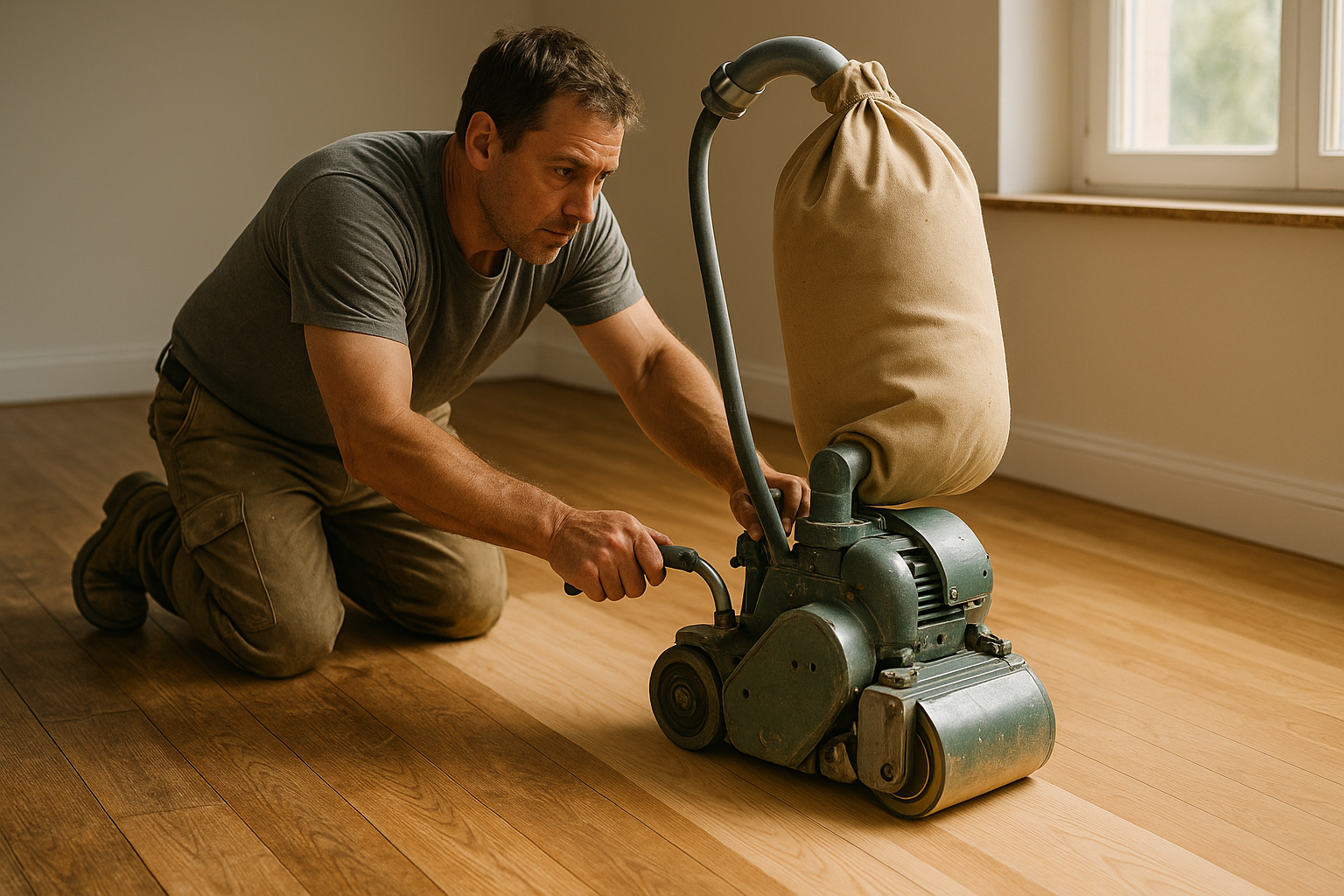 Illustration af Hvad ændrer gulvafslibning ved et gulv? En guide til transformationer og forbedringer