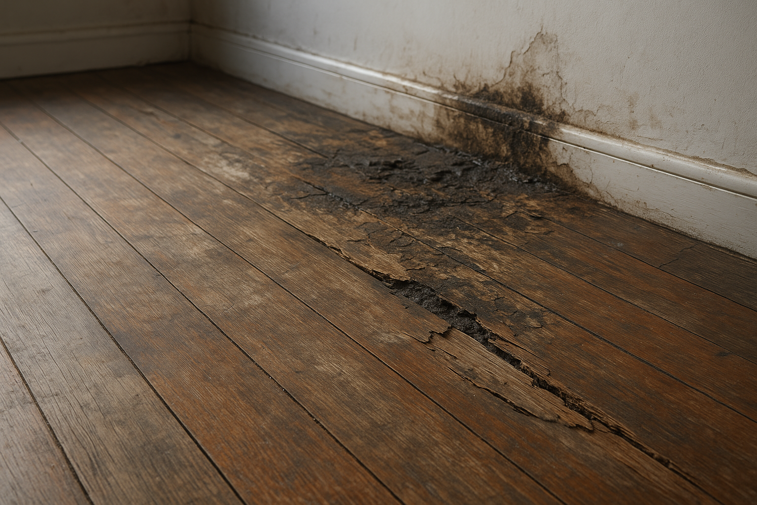 Illustration af Hvornår kan gulv ikke reddes? Tegn på at det er tid til udskiftning