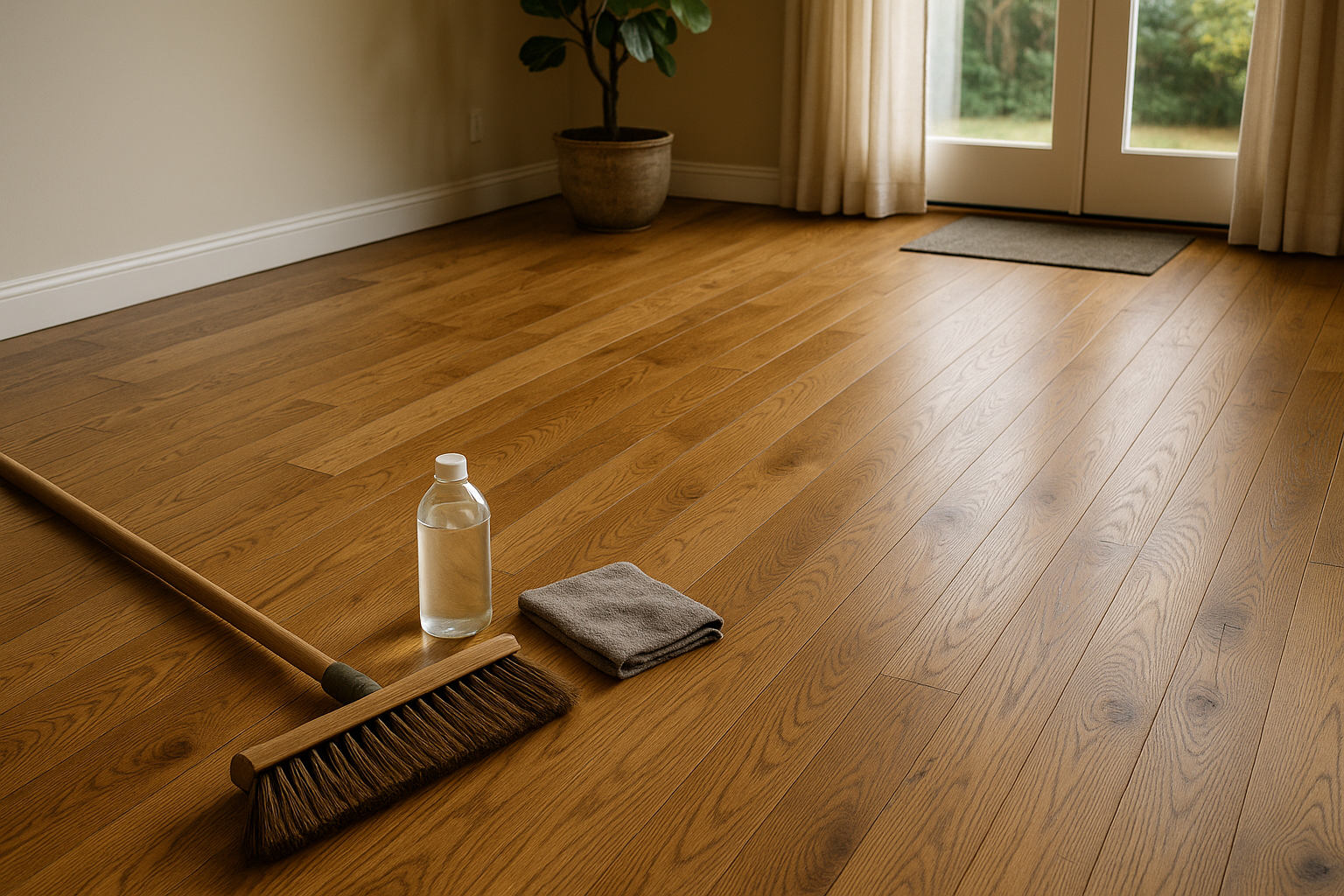 Illustration af Lang levetid på trægulv: Sådan forlænger du gulvets holdbarhed med den rette pleje