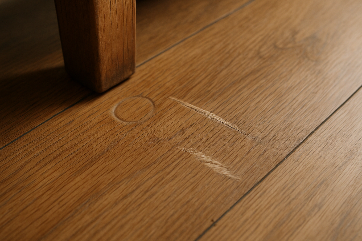 Illustration af Sådan fjerner du møbelmærker i trægulv: Effektive metoder og tips