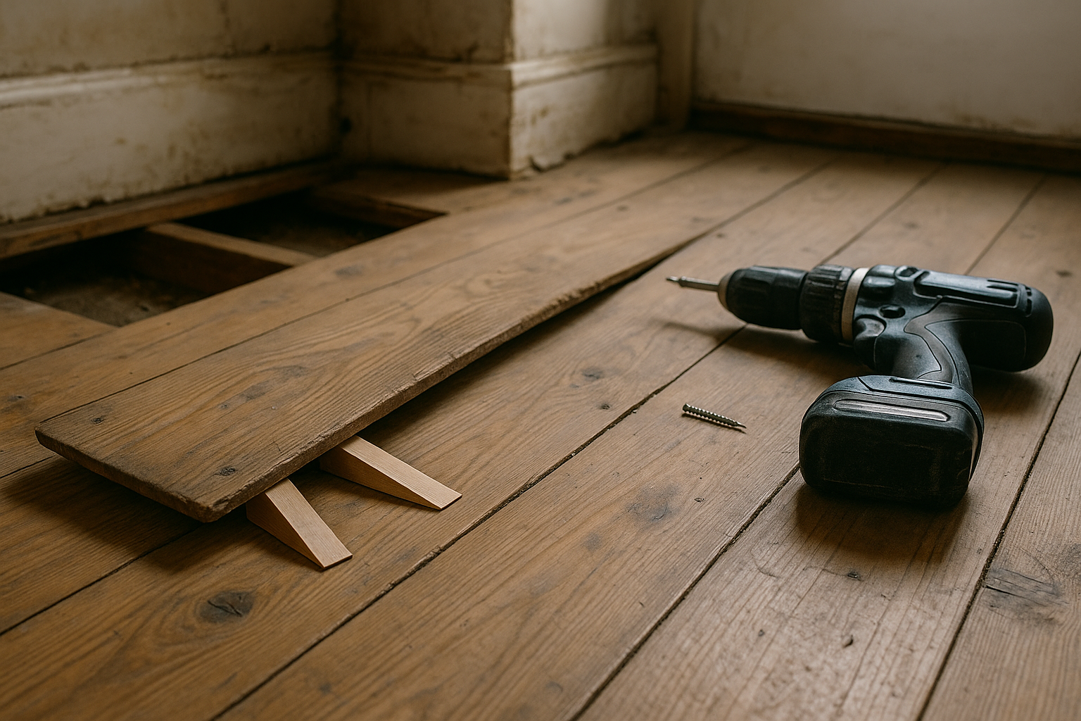 Illustration af Gulv der gynger: Sådan løser du problemet effektivt