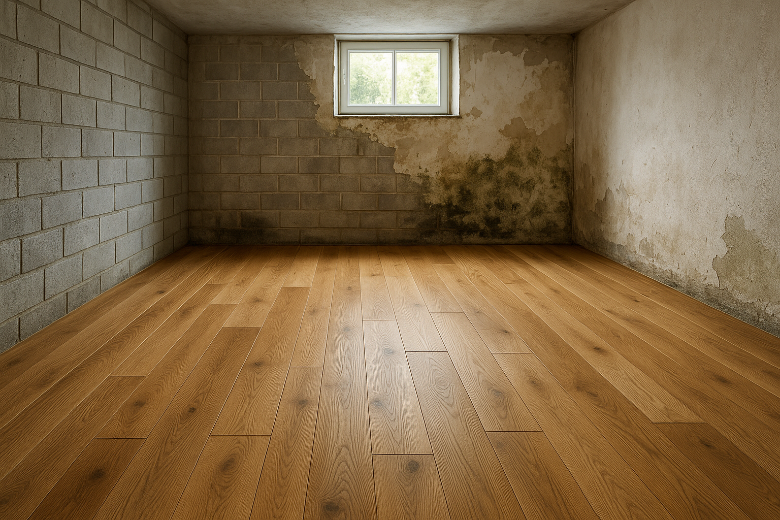 Illustration af Gulv i kælder: Sådan undgår du fugtproblemer og skimmelvækst